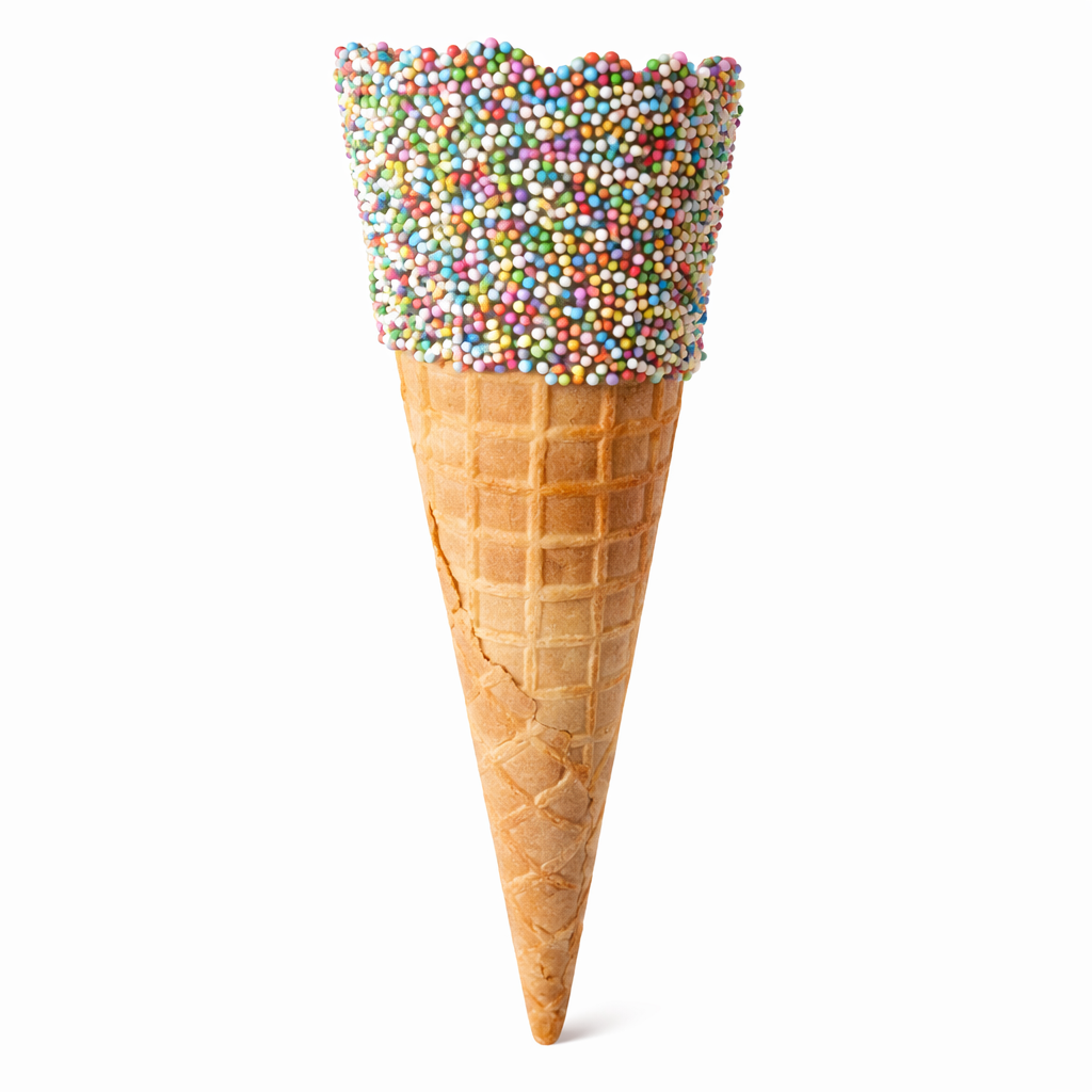 Tall Rainbow Waffle Cone - 1 Scoop (90 units)