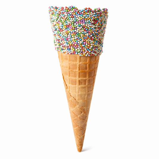Tall Rainbow Waffle Cone - 1 Scoop (90 units)